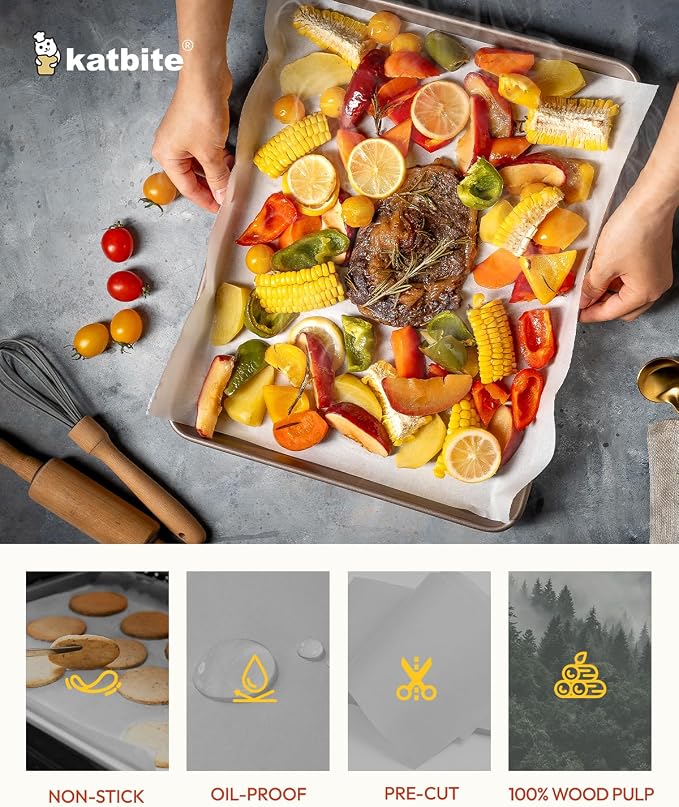 Katbite Parchment Paper, Heavy Duty 12x16 inches Baking Paper, 300 Sheets - Image 4