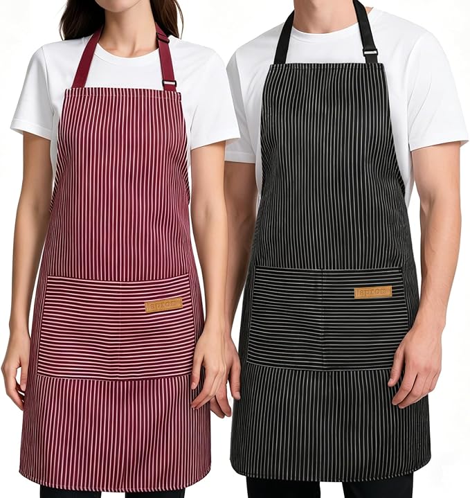 2 Pack Kitchen Cooking Aprons, Soft Aprons by Cardkiss