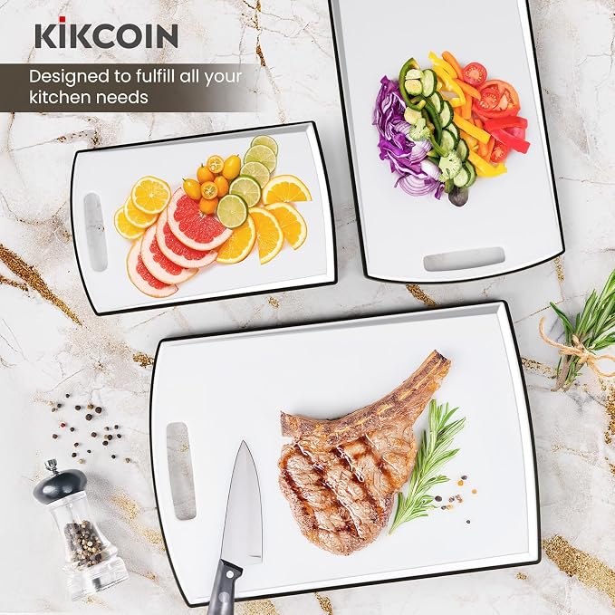 Non Slip Cutting Board, Kikcoin Extra Large Plastic Cutting Boards - Image 4
