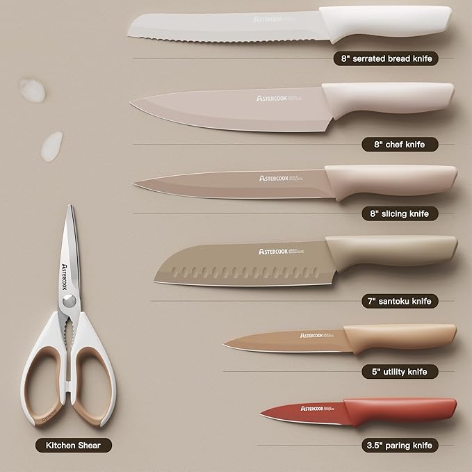 Astercook Knife Set, 13 Pieces Kitchen Knives Set - Image 5