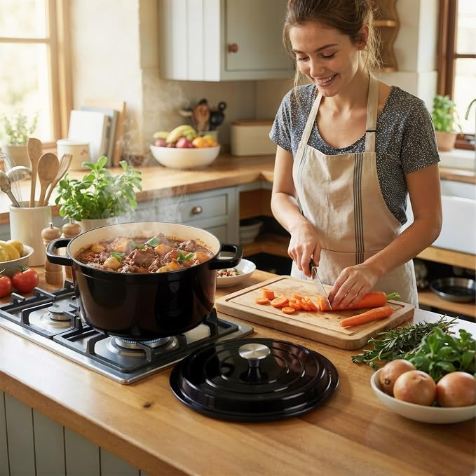 Miereirl 6.5 Quart Enameled Dutch Oven Pot - Image 2