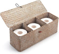 Whitewash Seagrass Tank Basket by DECRAFTS
