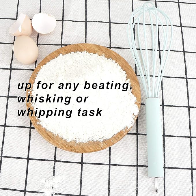 GorGin high temperature and easy to clean silicone whisk, 10 inch, grip good - Image 6