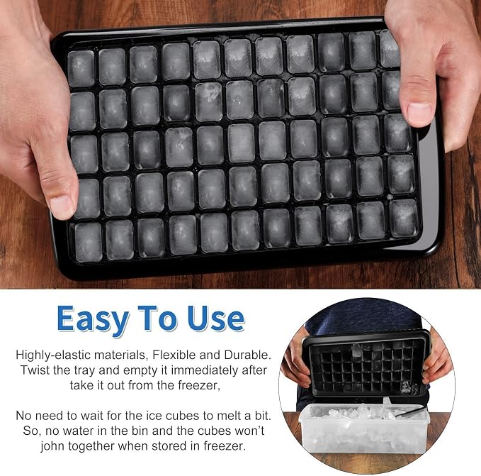 Ice Cube Tray with Lid And Bin for Freezer - Image 3