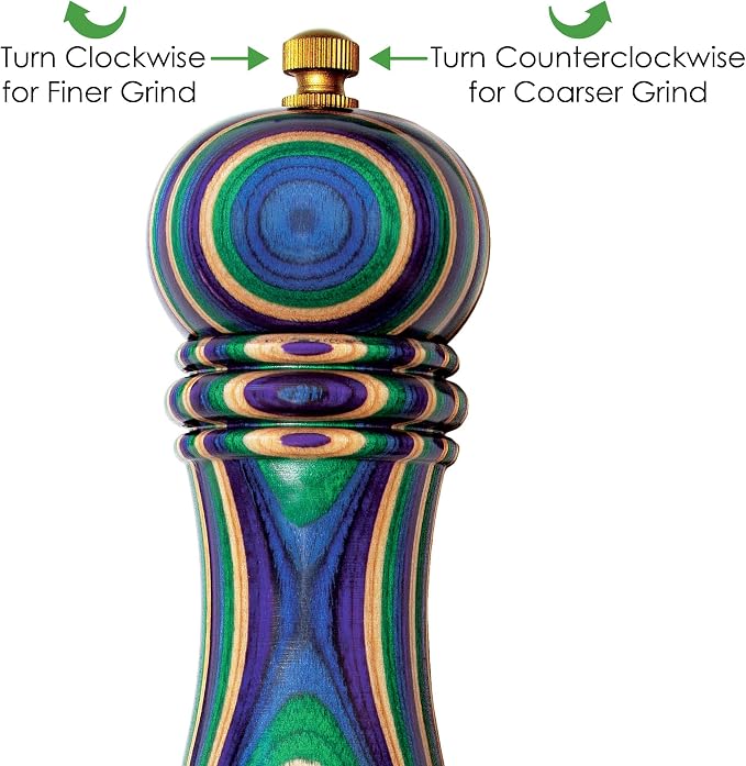 Baltique Mumbai Pepper Grinder – 8 Inch Colorful Wooden Pepper Mill - Image 7