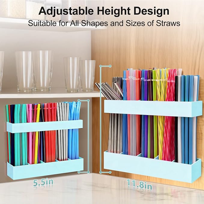 9.5” Large Acrylic Straw Holder - Image 2