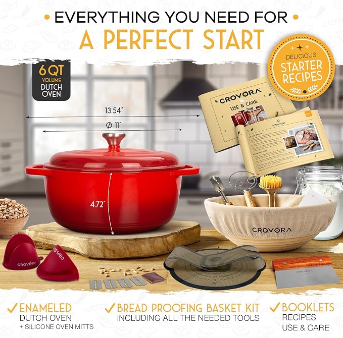 Crovora 6 QT Enameled Cast Iron Dutch Oven - Image 3