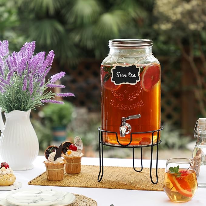 1.5 Gallon Glass Drink Dispenser - Image 2