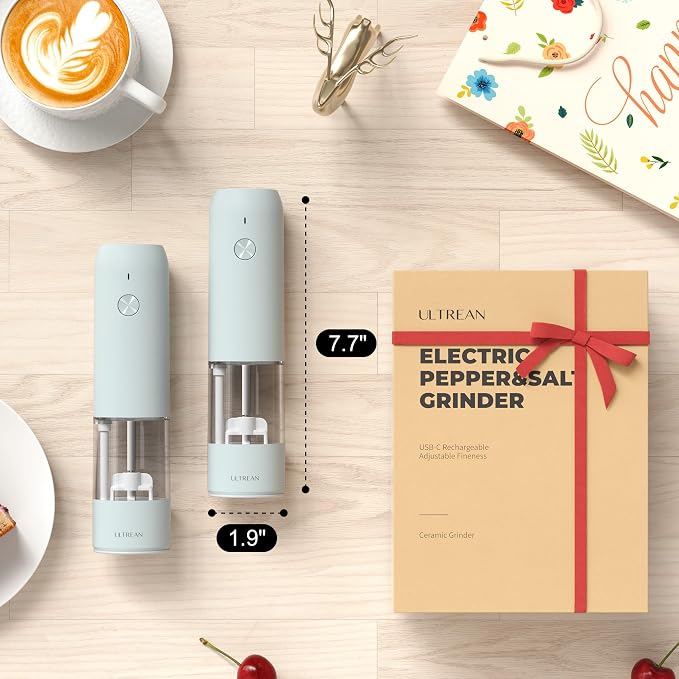 Ultrean Pepper Grinder, Rechargeable Salt and Pepper Grinder - Image 7