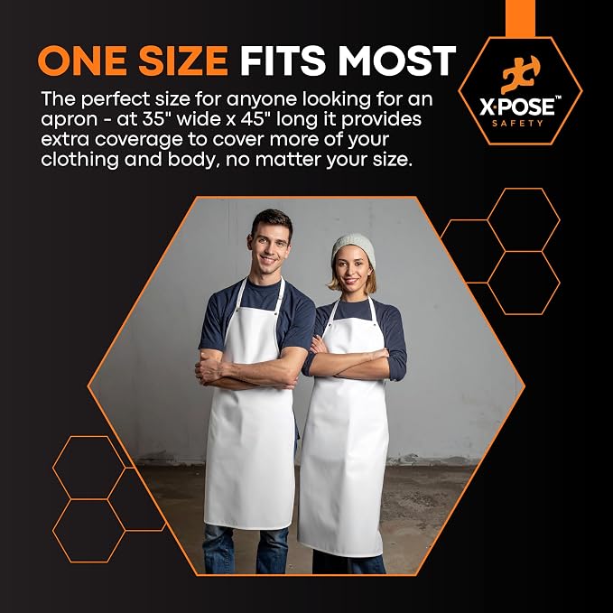 Xpose Safety Heavy Duty Vinyl Waterproof Aprons, Industrial and Commercial Use - Image 6