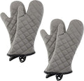 ARCLIBER Oven Mitts 2 Pairs of Quilted Terry Cloth Cotton Lining, Extra Long by ARCLIBER