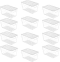 Vtopmart 12 Pack Clear Stackable Storage Bins by Vtopmart