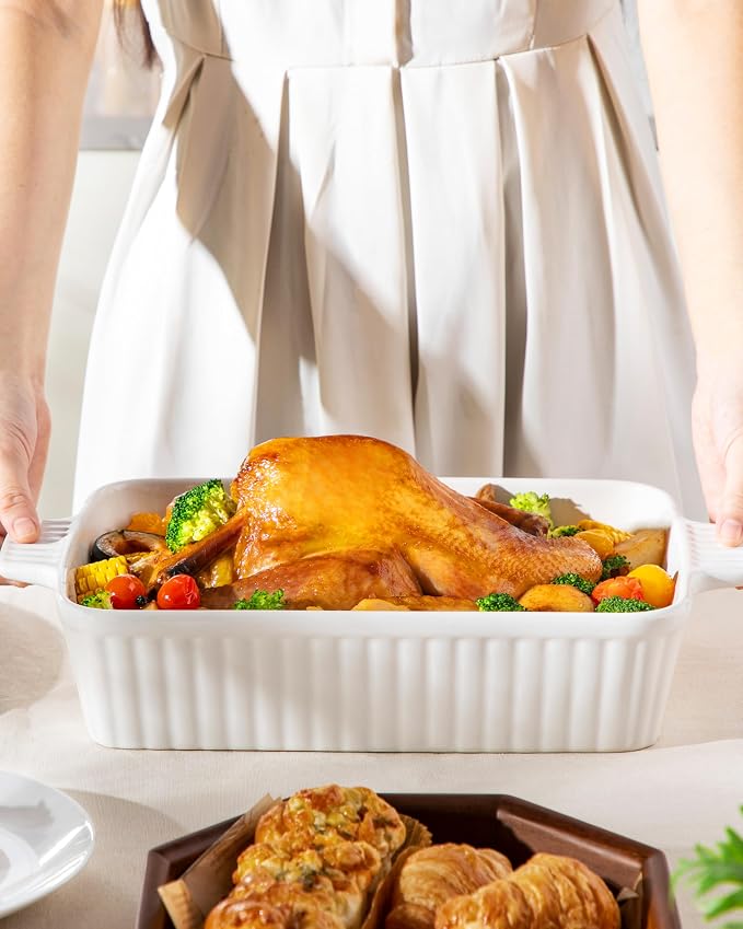 MALACASA 4.4 QT Baking Dish, 9x13 Large Casserole Dish - Image 7