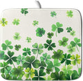 Spring Sage Green Shamrocks Drying Mat 16x18 Inch St. Patrick's Day Irish by Kawani