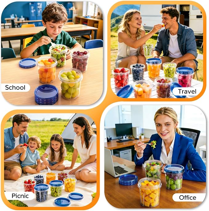 Freezer Storage Containers, Airtight Plastic Food Storage Containers - Image 7