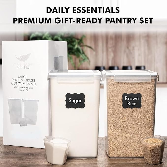 WHITE FEATHER SUPPLIES 2 PC Large Food Storage Containers - Image 9