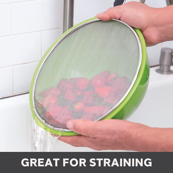Oggi Set of 3 Stainless Steel Splatter Guard – 8”, 10” and 12” - Image 5