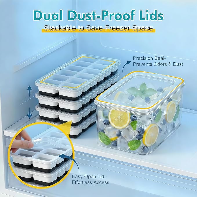 NFK Ice Cube Tray with Lid & Bin - Image 4