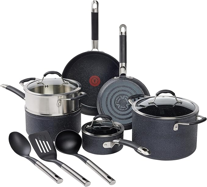 T-fal Stone Force Platinum Non Stick Cookware Set 12 Piece, Oven Broiler Safe by T-falbrand