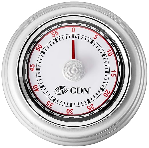 CDN Compact 60 Min Mechanical Timer-Silver - Image 2
