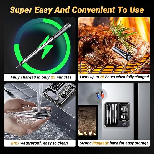 Wireless Meat Thermometer with 4 Probes, INKBIRD WiFi Meat Thermometer Digital - Image 6