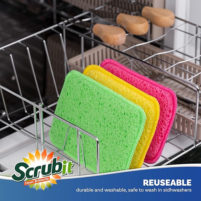 Scrub and Wipe Cleaning Pads – SCRUBIT Dual Sided Scouring Pad and Sponge - Image 5