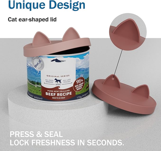 OHMO 2 Pack Pet Food Can Lids, BPA Free Silicone Covers - Image 4