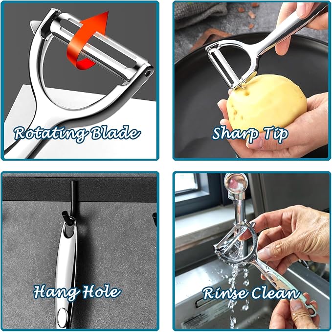 Vegetable Peeler with Bottle Opener, Stainless Steel, Razor-Sharp Blade - Image 6