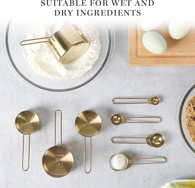 Martha Stewart Richburn 4-Piece Gold Stainless Steel Measuring Cup Set – - Image 2