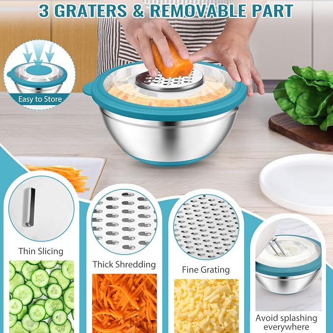 P&P CHEF 4-In-1 Stainless Steel Colander - Image 4