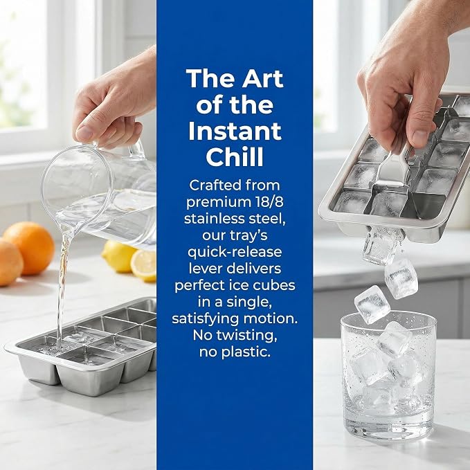 Stainless Steel Ice Cube Tray - Image 8