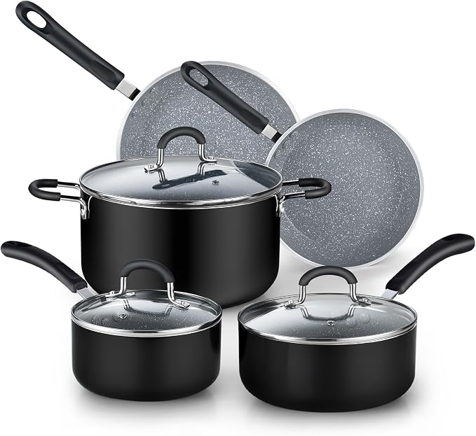 Cook N Home Pots and Pans Nonstick Kitchen Cookware Sets include Saucepan by CookNHome