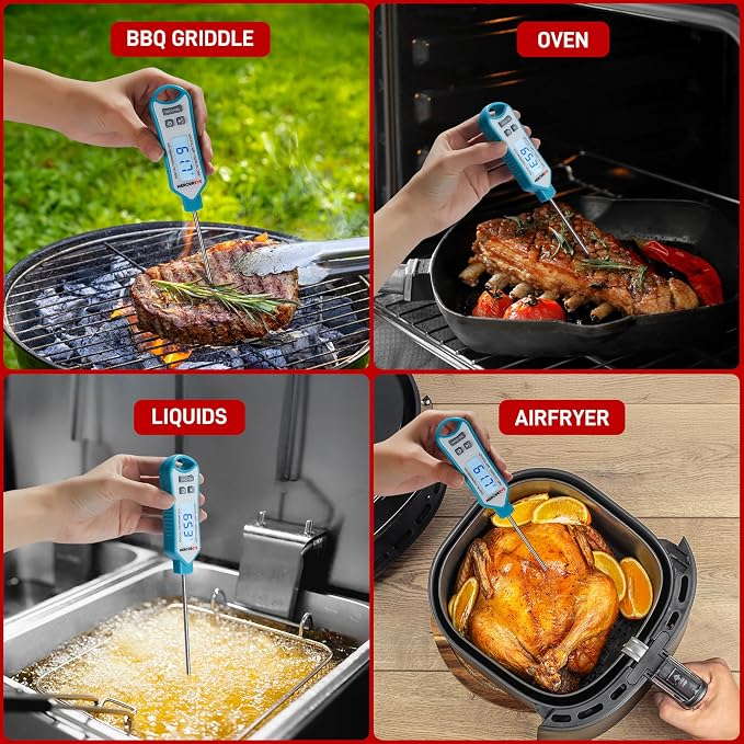 Meat Thermometer Digital, Instant Read Food Thermometer – Waterproof Nonslip - Image 7