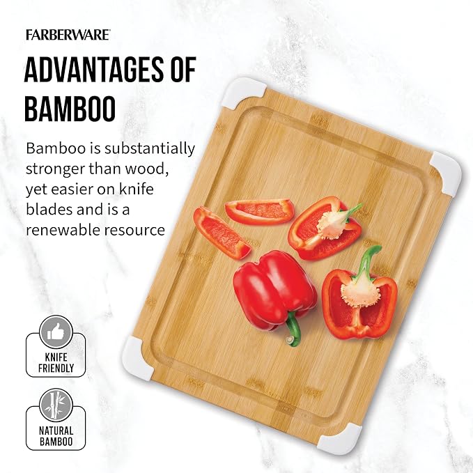 Farberware Nonslip Bamboo Cutting Board - Image 6