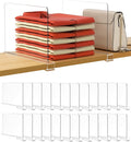 HBlife 24 Pack Clear Shelf Dividers, Vertical Purse Organizer by HBlife