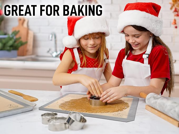 Zulay Kitchen Silicone Baking Mat Sheet Set - Image 4