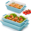 Hacaroa Set of 3 Ceramic Baking Dishes, Rectangular Bakeware by Hacaroa