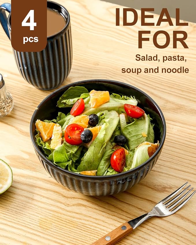 HASENSE Large Ceramic Serving Bowls 42 Oz - Image 6