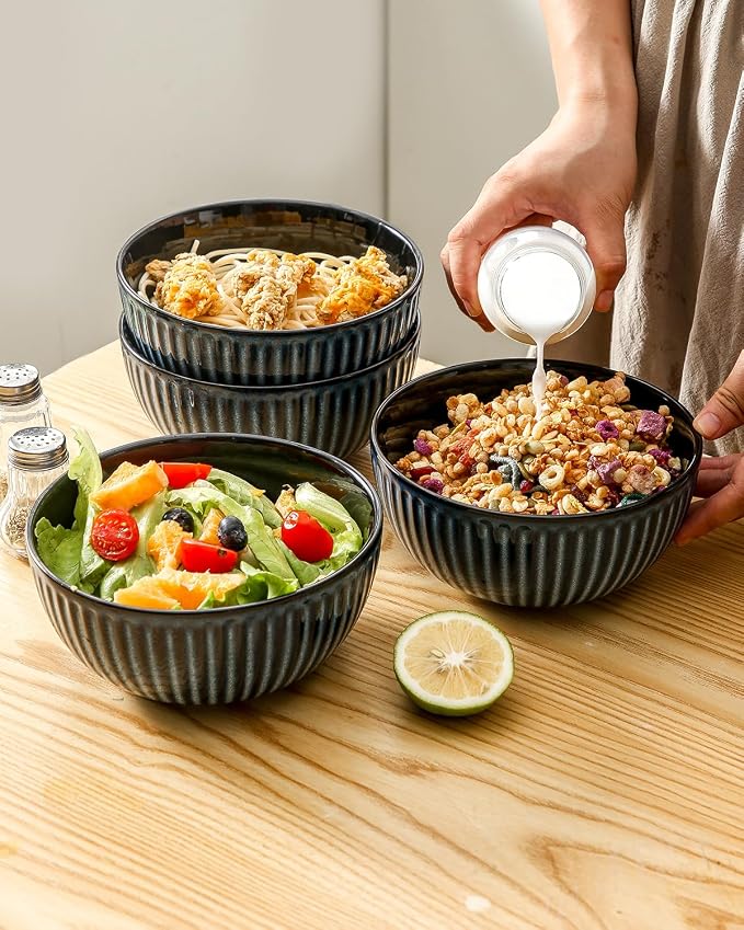 HASENSE Large Ceramic Serving Bowls 42 Oz - Image 5