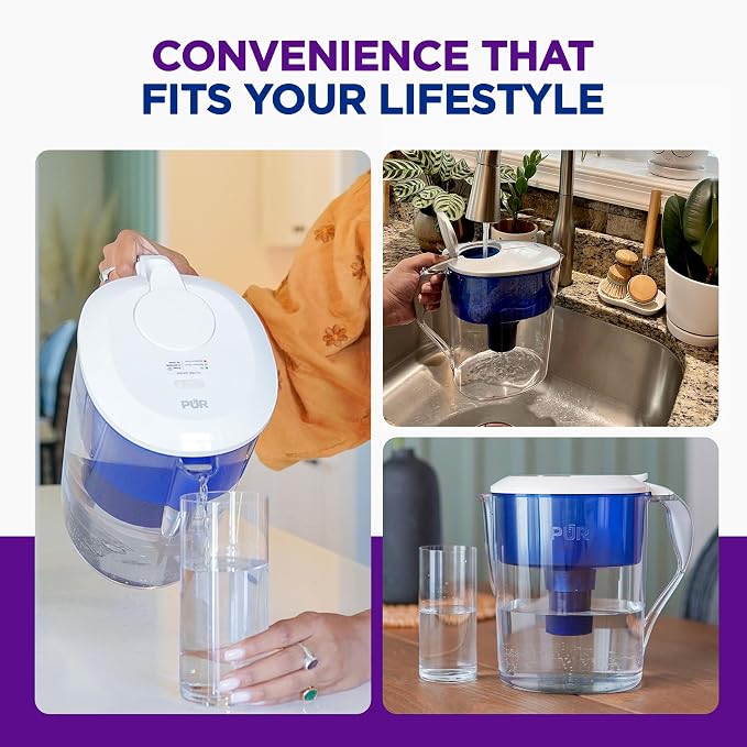 PUR 11-Cup Water Pitcher, 1 Filter, Great-Tasting Water, Dishwasher Safe - Image 6