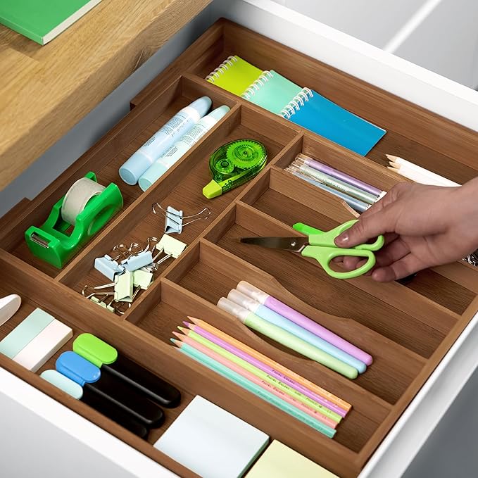 ROYAL CRAFT WOOD Luxury Bamboo Kitchen Drawer Organizer - Image 5