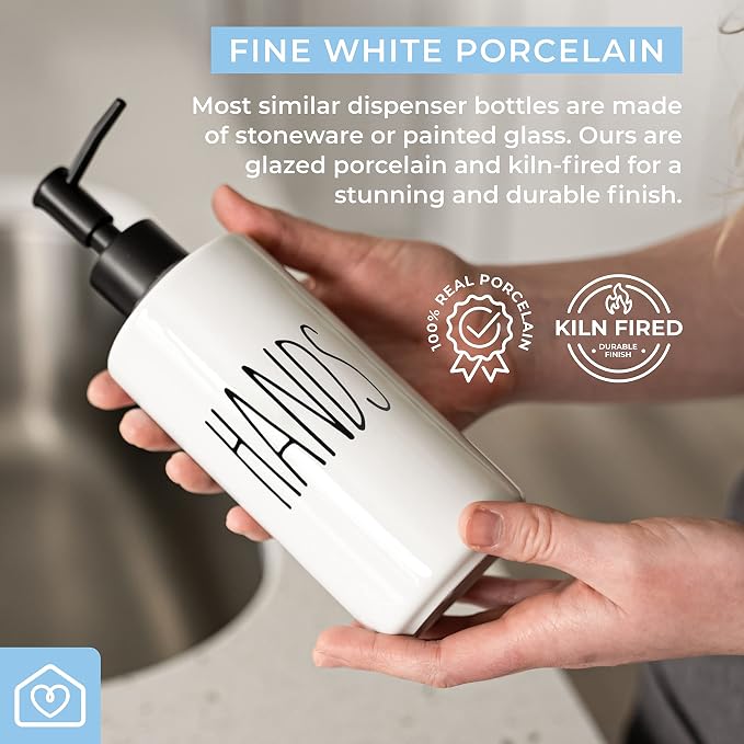 Heartland Home Porcelain 16oz Empty Liquid Dispenser Bottle - Image 5