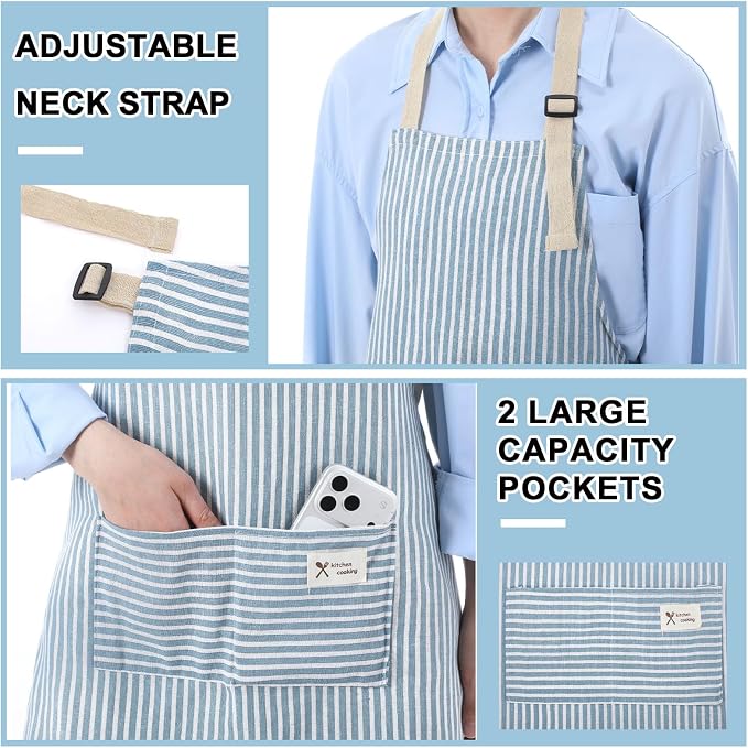 Janmercy 24 Pcs Aprons for Women Men - Image 5