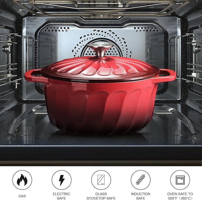 Enameled Cast Iron Dutch Oven Pot - Image 5