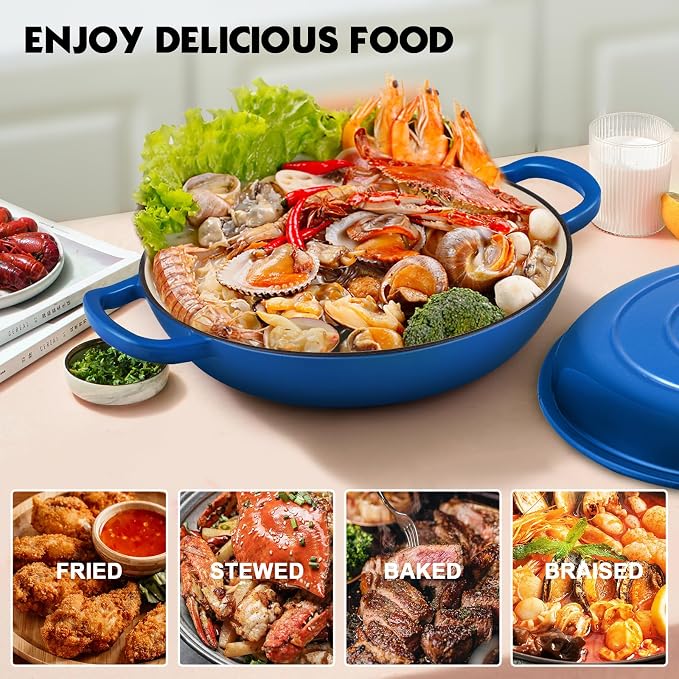 Overmont Enameled Cast Iron Dutch Oven - Image 2