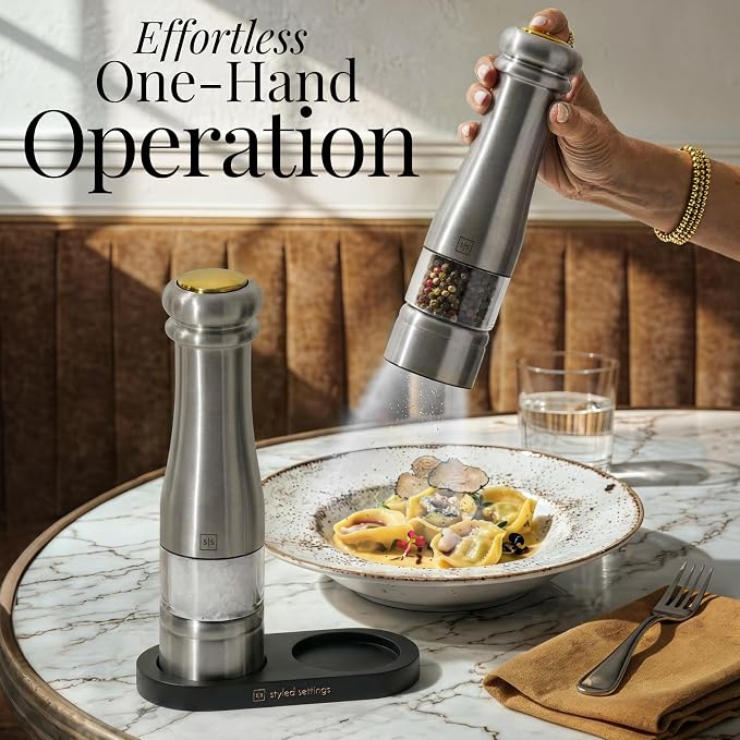 Electric Salt and Pepper Grinder Set - Image 2