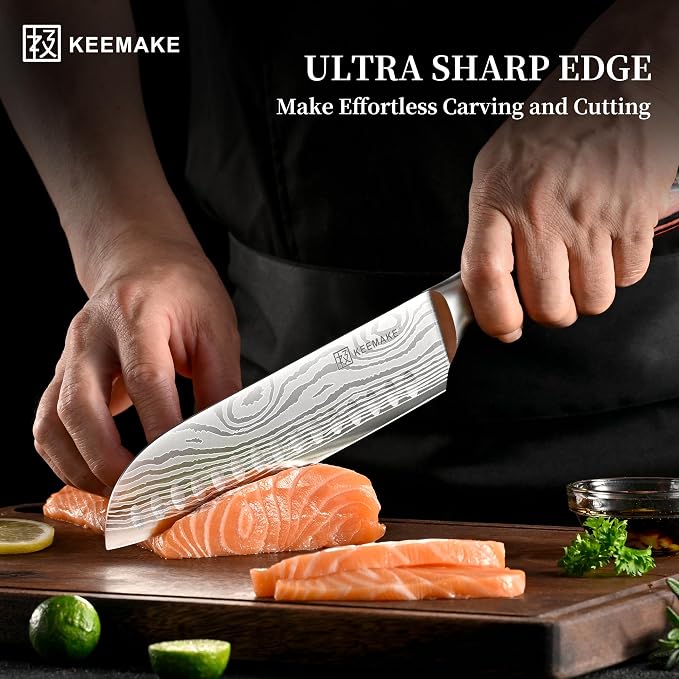KEEMAKE Knife Set 5 Pieces, Professional Kitchen Knife Set, High Carbon - Image 2