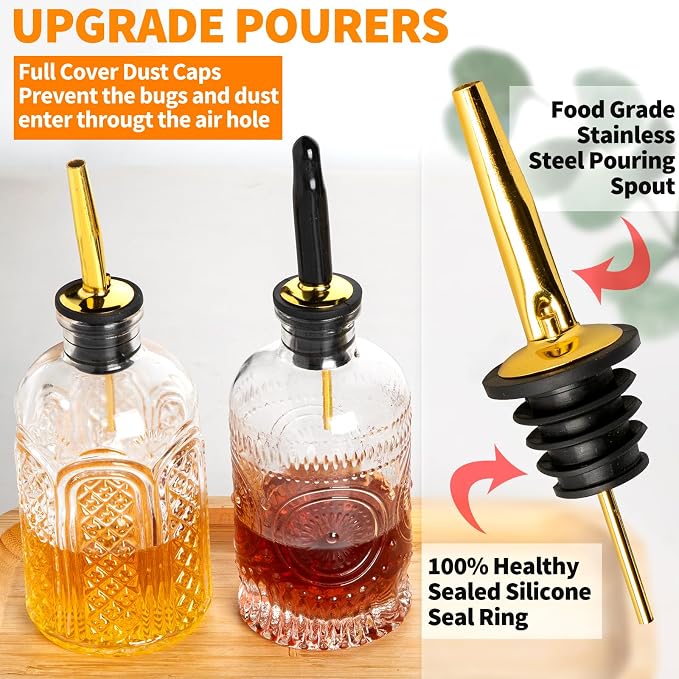 Syrup Dispenser Bottles Set of 3, Simple Syrup Bottle - Image 5