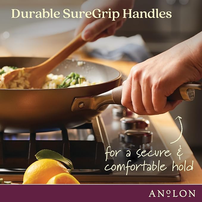 Anolon Advanced Home Hard Anodized Nonstick Deep Frying Skillet - Image 2