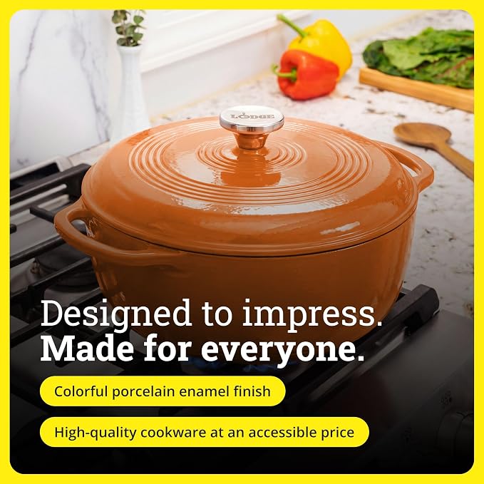 Lodge Essential Enamel Cast Iron Dutch Oven - Image 6